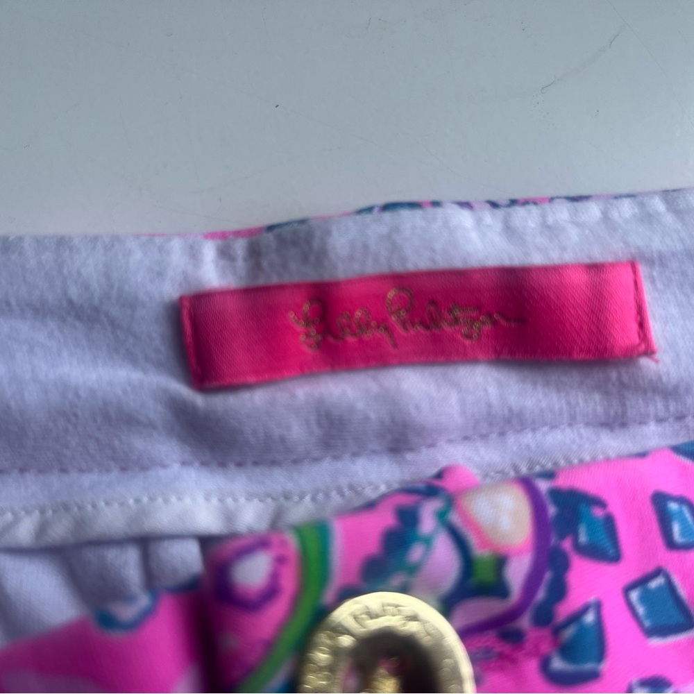 Lilly Pulitzer Buttercup Flamingo Scalloped Shorts - Picture 5 of 8